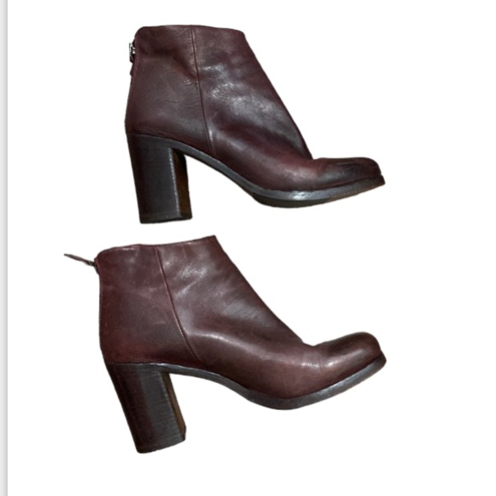 Hundred 100 Brown Block Heel Ankle Boot Size 41